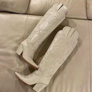 Jeffrey Campbell White Cowboy Boots